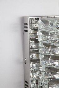 Aplica de perete metal cromat si sticla LED Modena