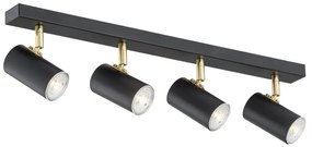 Plafoniera cu 4 spoturi design minimalist LAGOS negru