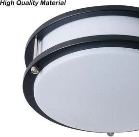BRILAGI - Plafonieră ELARO, 2xE27/40W/230V, Ø 26 cm, neagră