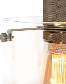 Lampă suspendată scandinavă bronz cu sticlă 4 lumini - Dome