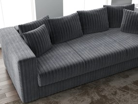 Canapea extensibilă dumonde cu ladă de depozitare si sezut confortabil din spuma high-density, Gloria Ambience Grey 240x100 cm