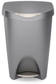 Coș de gunoi gri cu pedală din plastic 50 l Brim – Umbra