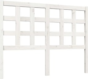 vidaXL Tăblie de pat, alb, 125,5x4x100 cm, lemn masiv de pin