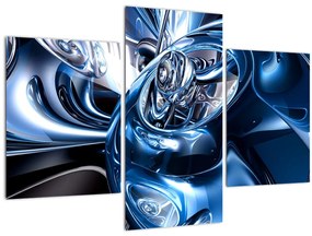 Tablou cu abstracție - cercuri (90x60 cm)