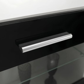 Mobilier living, alb/extra strălucire neagră HG, LEO