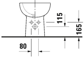 Duravit 22411000002 - Bideu de podea D-CODE 35,5x52,5 cm ceramică/alb lucios