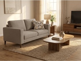 Set 2 huse decorative pentru perna din microfibra CIRELLO 45x45 cm, maro-gri