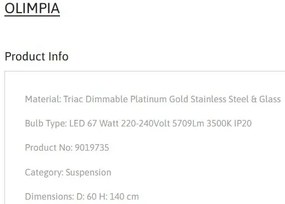 Lustra LED design modern decorativ OLIMPIA