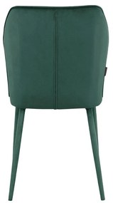 Scaune de dining verde 2 buc. din catifea Wilma – Støraa