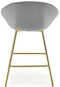 Scaun de bar H112 velvet gri