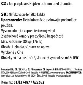 Vetro-Plus Șezlong gonflabil Craniul pirat, 159 x120 cm