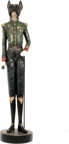 Statuie decorativă câine din rășină, H59 cm, "Sergeant Madog"