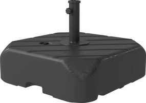 Outsunny Bază pentru umbrelă pe roți, umplere cu 45 kg apă / 72 kg nisip, pentru stâlp Ø 38 și 48 mm, negru | Aosom Romania