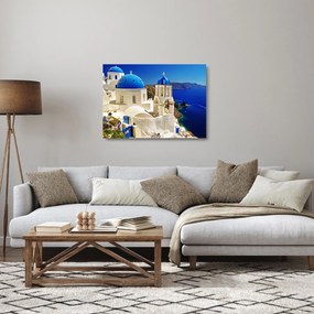 Tablou pe sticlă - Santorini, Grecia (70x50 cm)