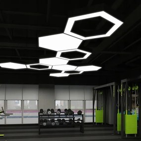 Lustră LED suspendată pe cablu, 20W/230V, neagră