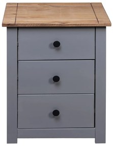 Noptiera, gri, 46 x 40 x 57 cm, lemn de pin, gama Panama 1, Gri