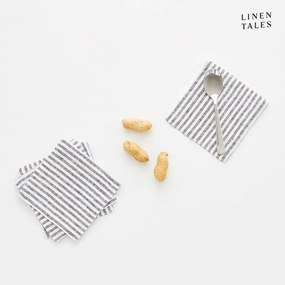 Coasters negre-albe din țesătură 4 buc. – Linen Tales