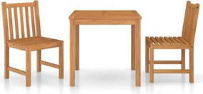 vidaXL Set de mobilier de grădină cu 3 piese, 80x80 cm, lemn masiv de tec