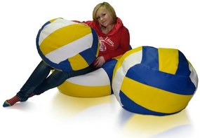Set fotolii puf Volejbal XXXL + XXL + L (alb + galben + albastru). 1054536