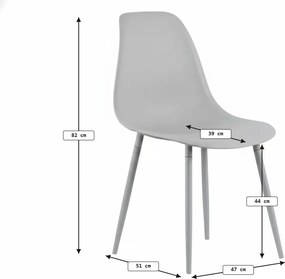 OFERTA Scaun de masa OSAKA din plastic, petrol II. calitate