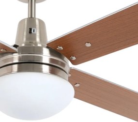 Lucci Air 210334 - Ventilator de tavan AIRFUSION 1xE27/60W/230V lemn/crom + DO