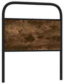 vidaXL Tăblie de pat de schimb stejar afumat 80 cm oțel și lemn prelucrat