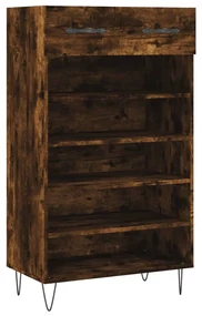 829609 vidaXL Pantofar, stejar afumat, 60x35x105 cm, lemn compozit