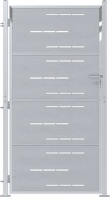 vidaXL Poartă de grădină Argintiu 85 x 174 cm Oţel inoxidabil