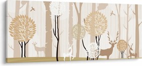 Tablou - Pădure ilustrată (120x50 cm)