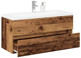 vidaXL Dulap pentru chiuveta, lavoar încorporat, lemn vechi