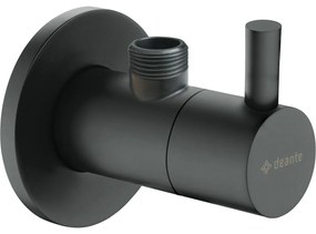 Robinet coltar rotund Deante 1 2   - 3 8   negru mat Negru mat