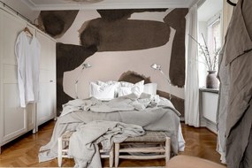 Fototapet, Wiggle Shapes, Brown, Rebel Walls