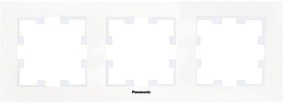 Rama tripla orizontala, IP20, Alb, Panasonic Karre Plus 55