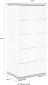 Comodă ARVI, negru/stejar