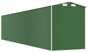 Sopron de gradina, verde, 192x938x223 cm, otel zincat