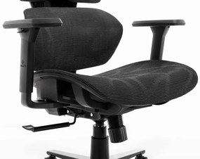 Scaun de birou pivotant textil ergonomic - HC-1010 BLACK