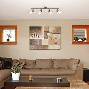 Lustra 4 spoturi design clasic FRANCIS crom satin 5440 RX
