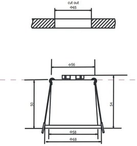 Spot incastrabil design modern Reif alb/auriu MYDL049-01WG