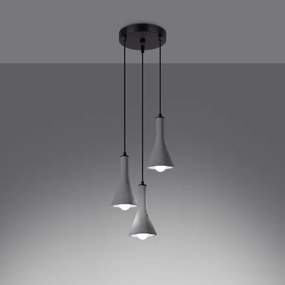 Lustră pe cablu Sollux SL.1226 REA 3xE14/12W/230V beton