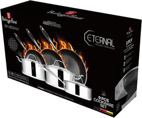 Set oale si tigai 9 piese Eternal Berlinger Haus BH 8524, antiaderente, compatibile inductie