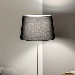 Brilagi - Lampă LED de podea CERIA, 1x E27/40W/230V, Ø 30 cm, negru/crom mat