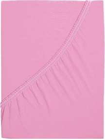 Cearșaf de pat jersey 4Home Ideal roz, 90 x 200 cm