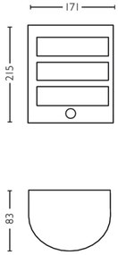 Aplică LED de exterior cu senzor PYTHON LED/6W/230V 2700K IP44 Philips