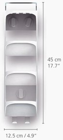 Raft pentru baie alb autoadeziv din plastic Capsule - Joseph Joseph