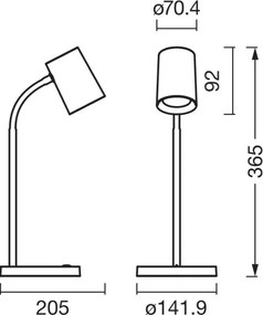 Osram - Lampă de birou DESK LINE 1xGU10/9W/230V albă