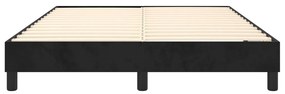 Cadru de pat box spring, negru, 140x200 cm, catifea