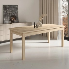 Masă extensibilă Rhodes 82, ADRK Furniture (Culoare: Negru / Sonoma)