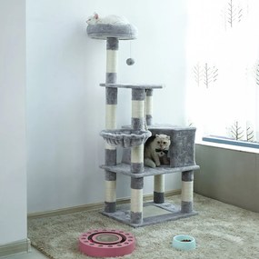 Ansamblu de joaca pentru pisici Gri deschis H 148 cm