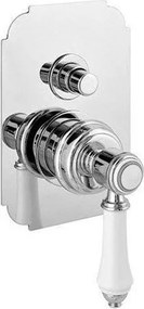 Baterie argintiu-lucios pentru duș încastrată (2 ieșiri) Vienna – Sapho