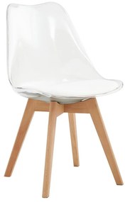Scaun sufragerie Bralla 2 (transparent + fag + alb) . 1116244